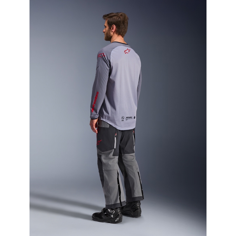 Motokros dres Alpinestars Maxdura Dual svetlo sivo-temno sivo-oranžen