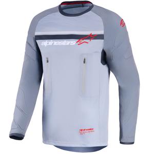 Motokros dres Alpinestars Maxdura Dual svetlo sivo-temno sivo-oranžen
