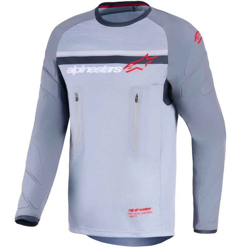 Motokros dres Alpinestars Maxdura Dual svetlo sivo-temno sivo-oranžen