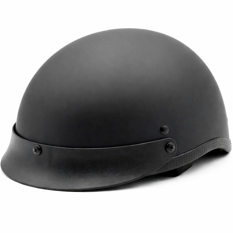 Odprta čelada MotoZem črne barve