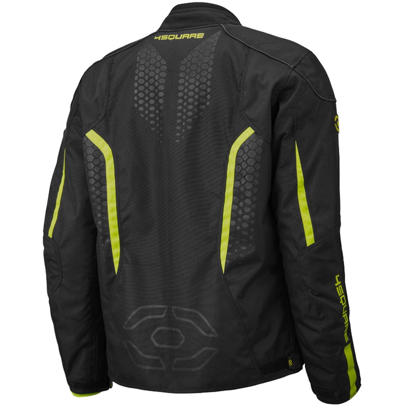 Motoristična jakna 4SQUARE Sportster Dart črno-fluo rumena