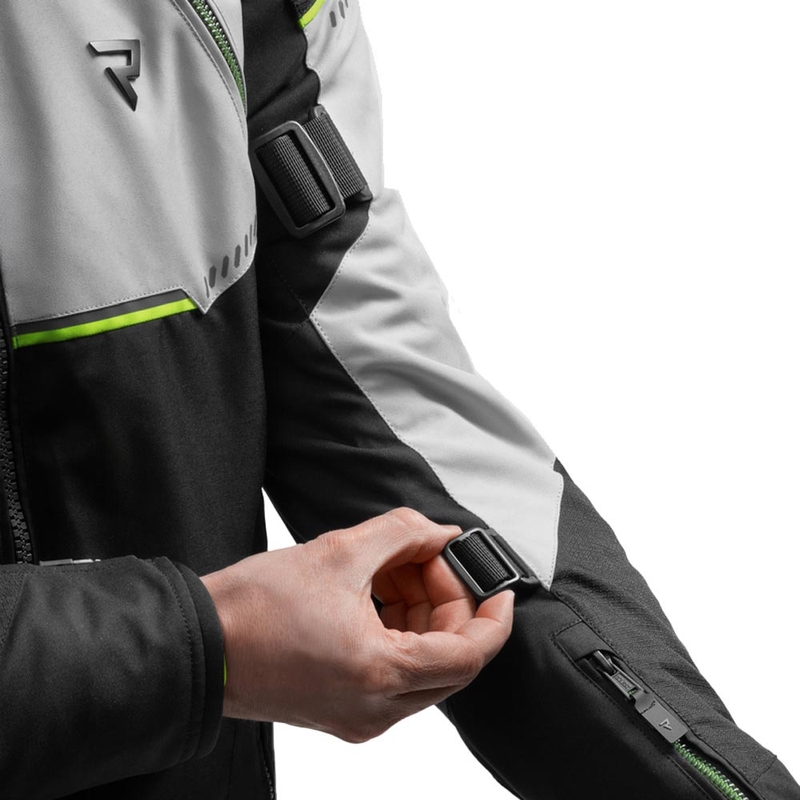 Motoristična jakna Rebelhorn Swift svetlo sivo-fluo rumena