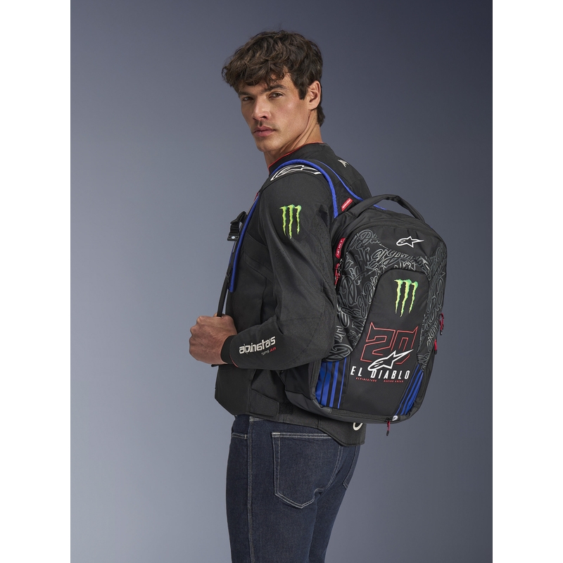 Nahrbtnik Alpinestars City Hunter V2 FQ20 Monster Collection črno-fluo rdečo-modro-zelen 22 L