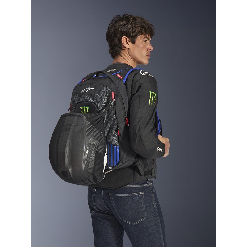 Nahrbtnik Alpinestars City Hunter V2 FQ20 Monster Collection črno-fluo rdečo-modro-zelen 22 L