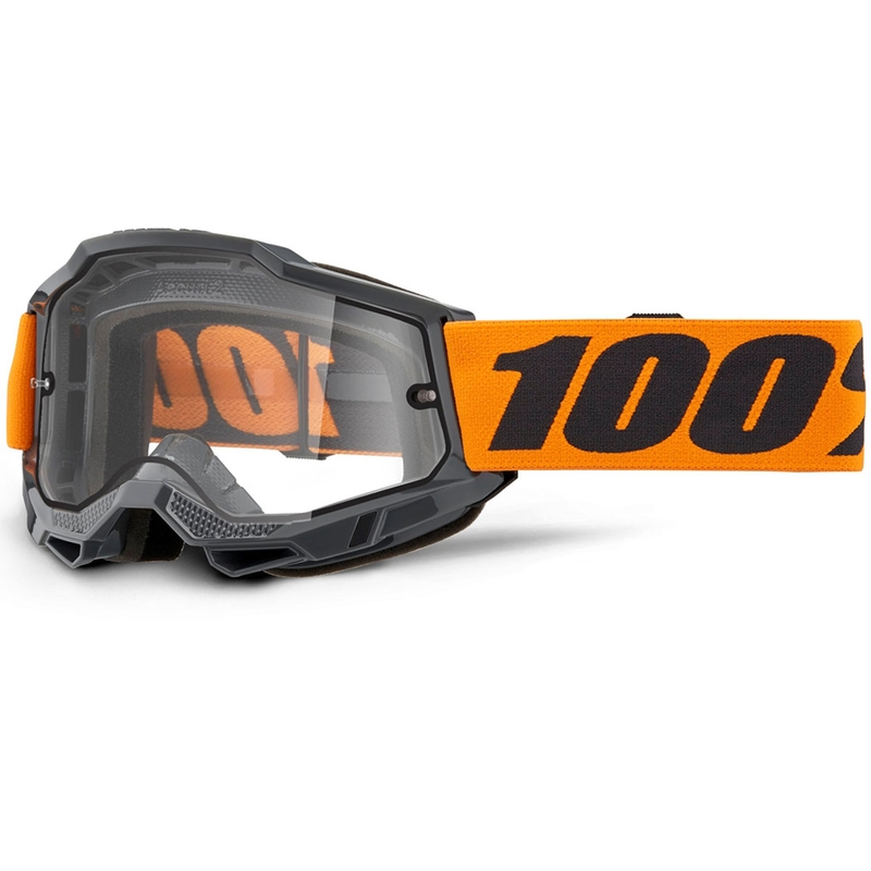 Motokros očala 100% ACCURI 2 Enduro oranžna z dvojnim prozornim pleksi steklom