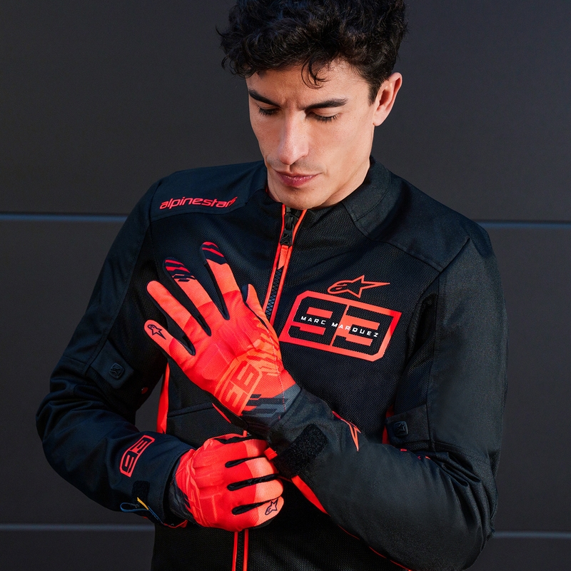 Moto rokavice Alpinestars Reef V2 MM93 Fluo kolekcija rdeče-rdeče-črne