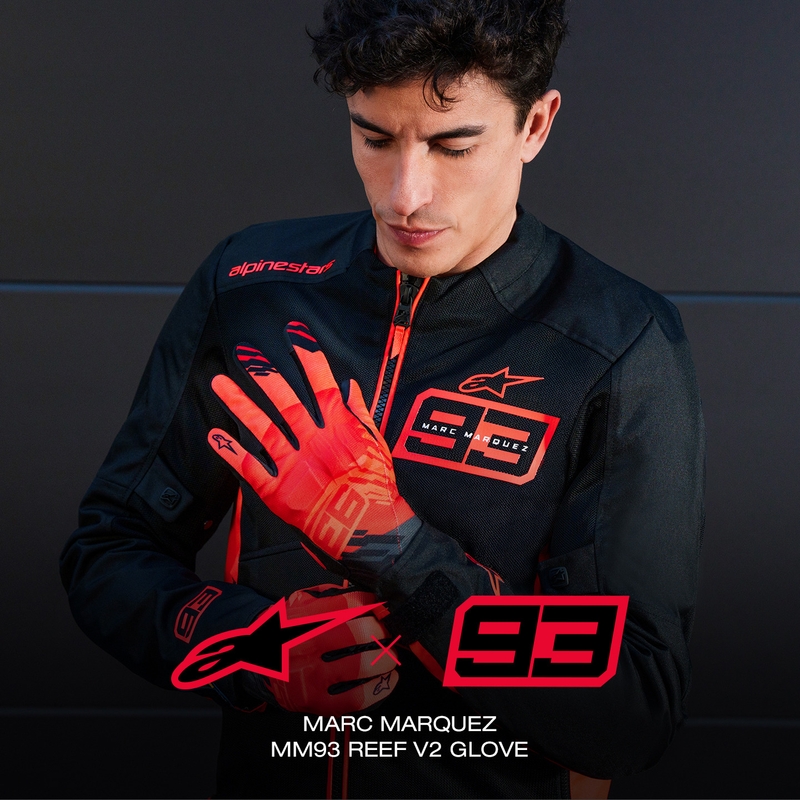 Moto rokavice Alpinestars Reef V2 MM93 Fluo kolekcija rdeče-rdeče-črne