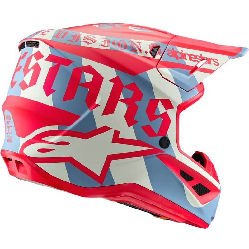 Motokros čelada Alpinestars Supertech S-M7 Beast Coast omejena izdaja sivo-črno-oranžna
