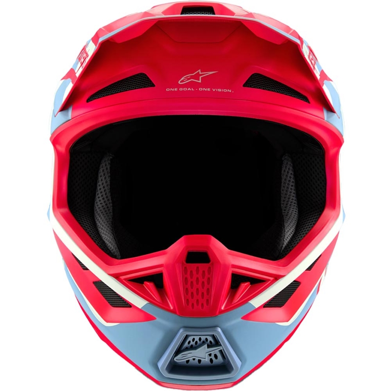 Motokros čelada Alpinestars Supertech S-M7 Beast Coast omejena izdaja sivo-črno-oranžna