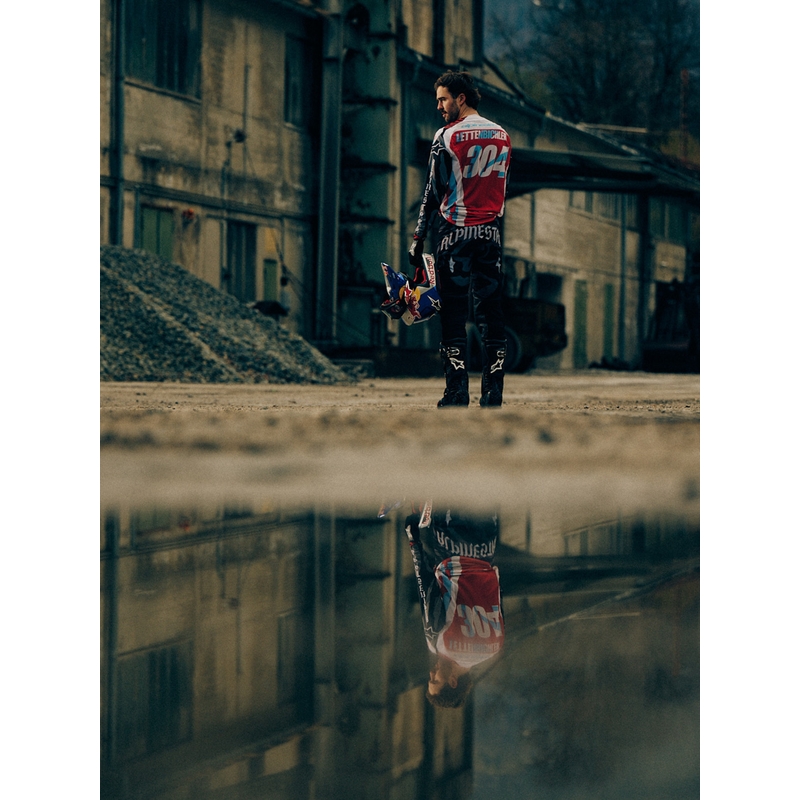 Motokros dres Alpinestars Techstar Beast Coast omejene izdaje sivo-črno-oranžen