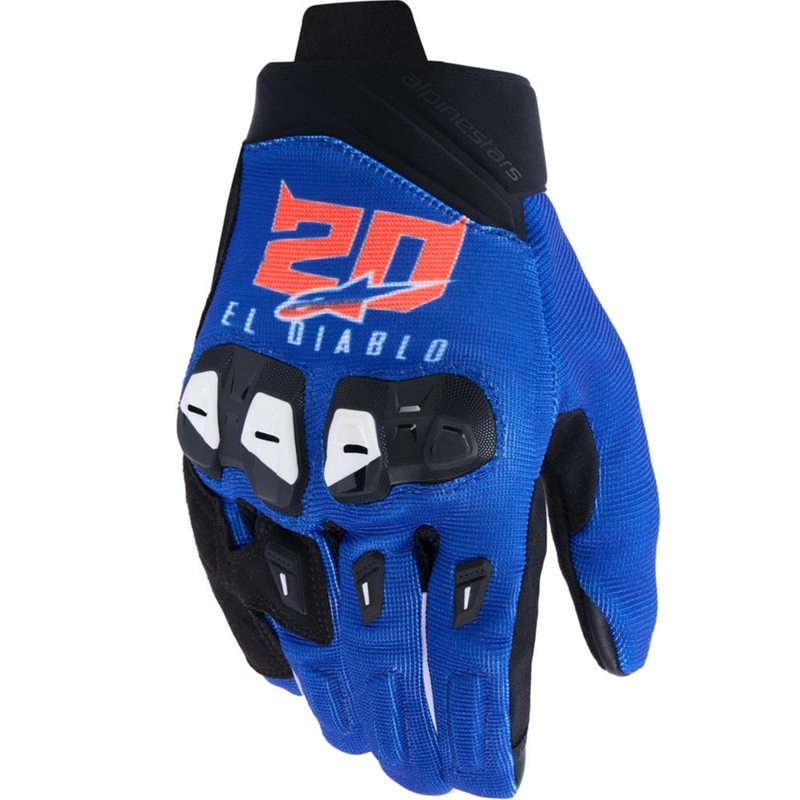 Kolekcija motorističnih rokavic Alpinestars SP X 1 FQ20, modro-črno-fluo rdeča