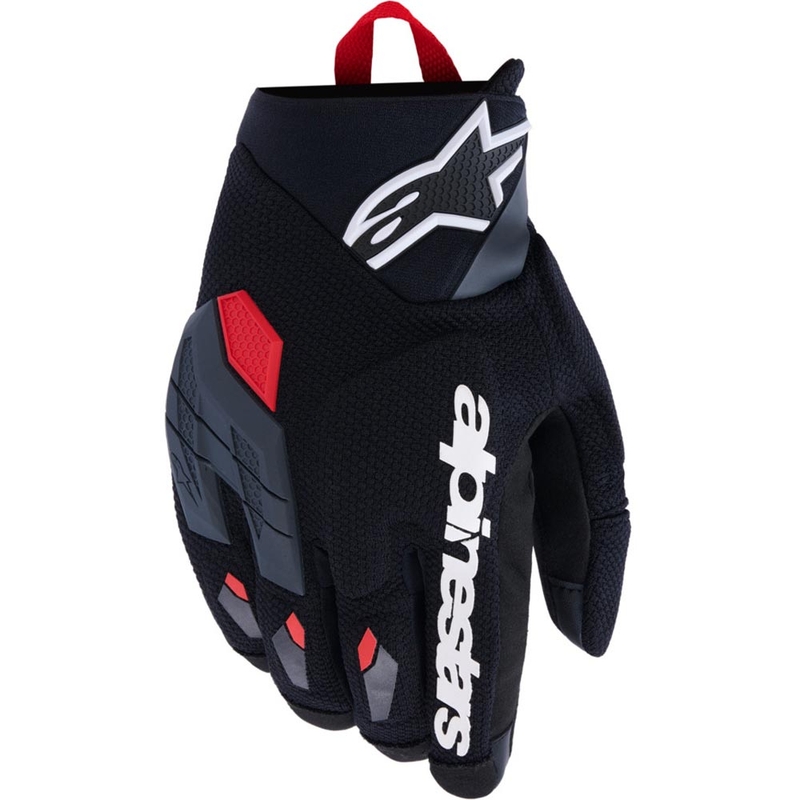 Moto rokavice Alpinestars Durack temno sivo-rdeče