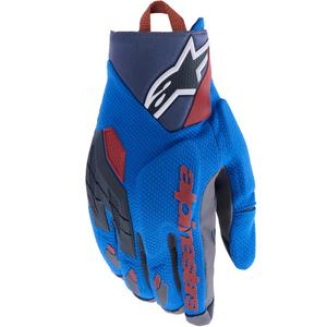 Moto rokavice Alpinestars Durack modro-temno sivo-oranžne
