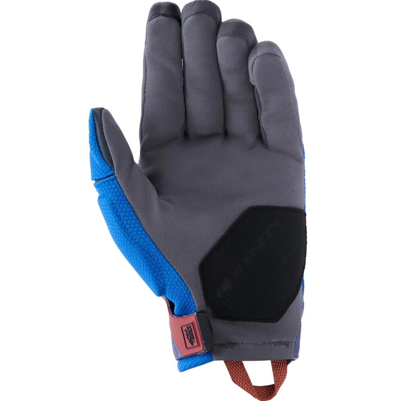 Moto rokavice Alpinestars Durack modro-temno sivo-oranžne