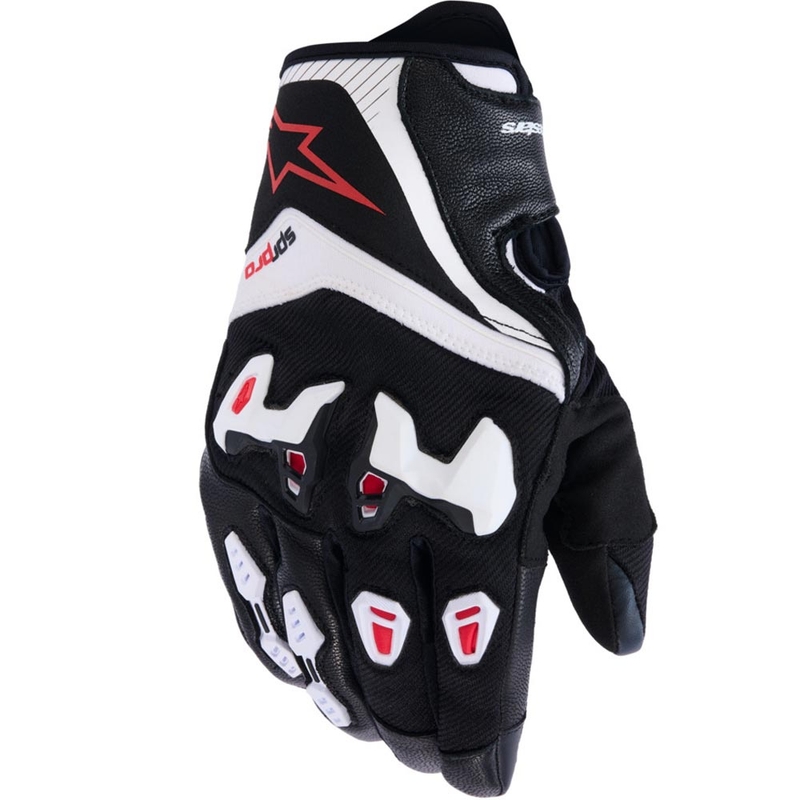 Moto rokavice Alpinestars SP-R PRO črno-belo-rdeče