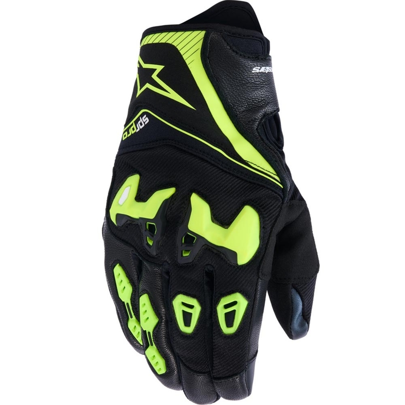 Moto rokavice Alpinestars SP-R PRO črno-fluo rumene