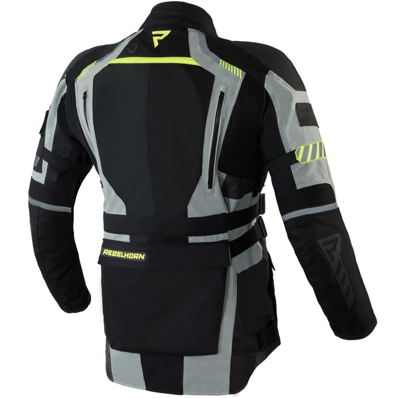 Motoristična jakna Rebelhorn Patrol grey-black-fluo yellow