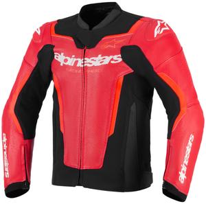 Alpinestars GP Force V2 Airflow usnjena motoristična jakna fluo rdeča-črno-bela