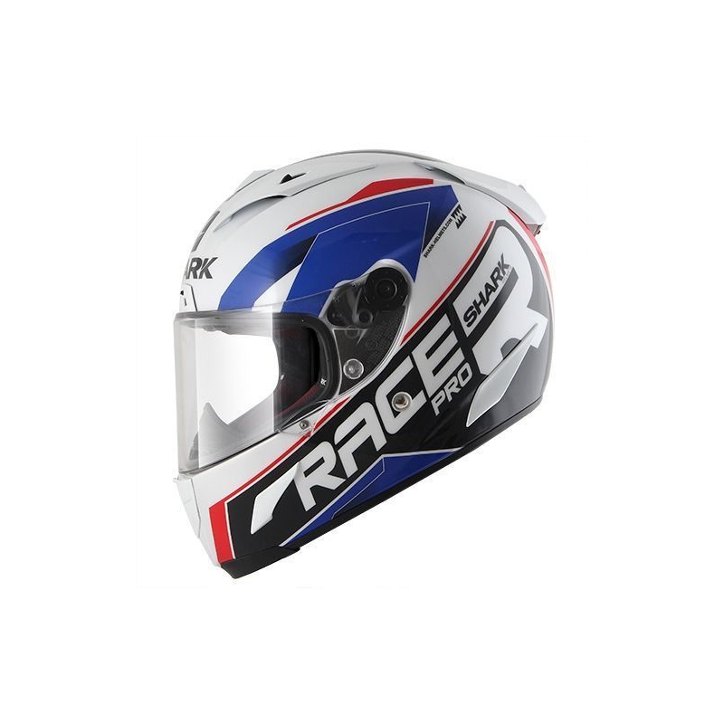 Integralna čelada SHARK RACE R-PRO Sauer belo-modro-rdeča