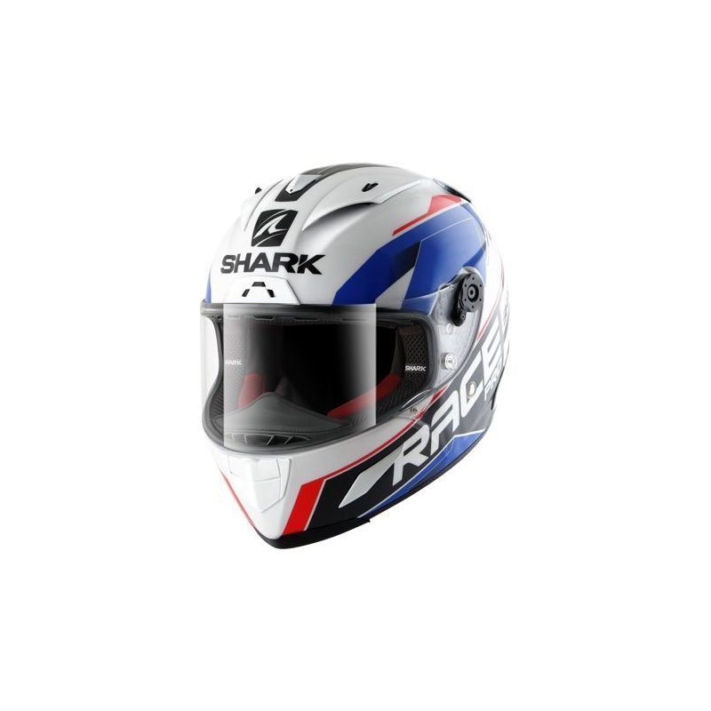 Integralna čelada SHARK RACE R-PRO Sauer belo-modro-rdeča