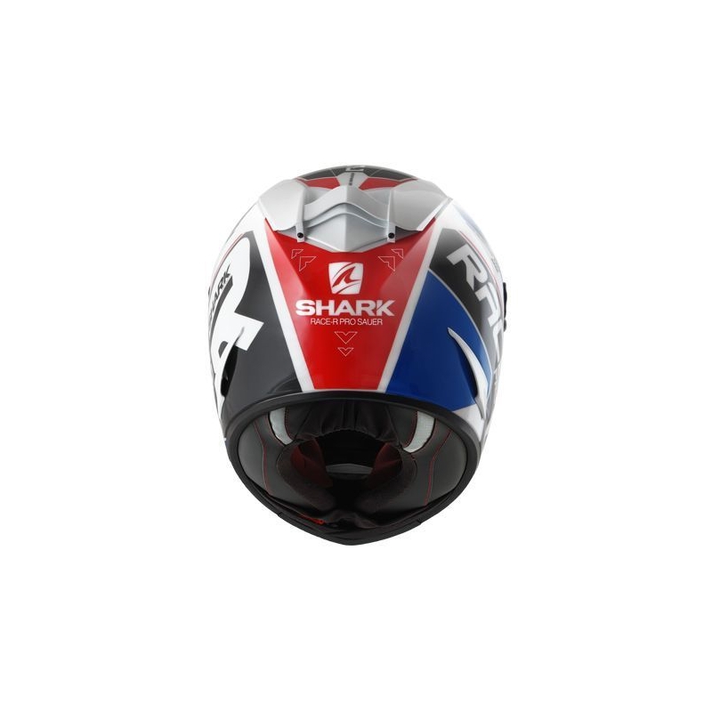 Integralna čelada SHARK RACE R-PRO Sauer belo-modro-rdeča