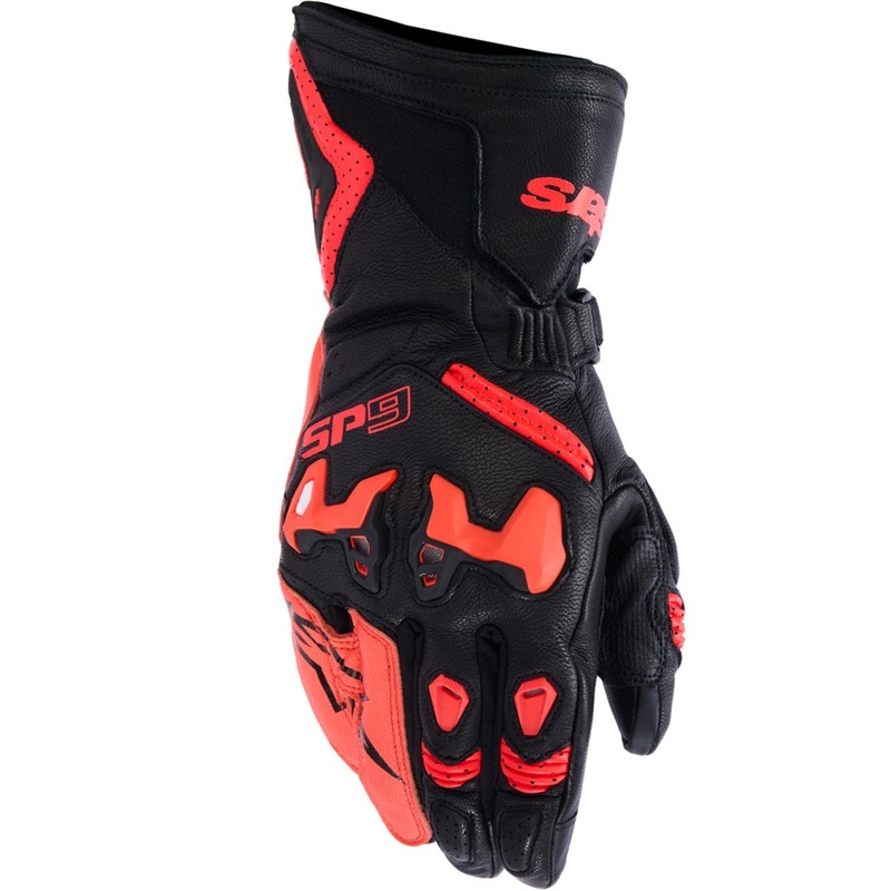Moto rokavice Alpinestars SP-9 črno-fluo rdeče