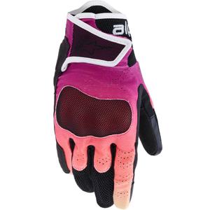 Ženske motoristične rokavice Alpinestars Stella Mogress Airflow v gradientno črni barvi