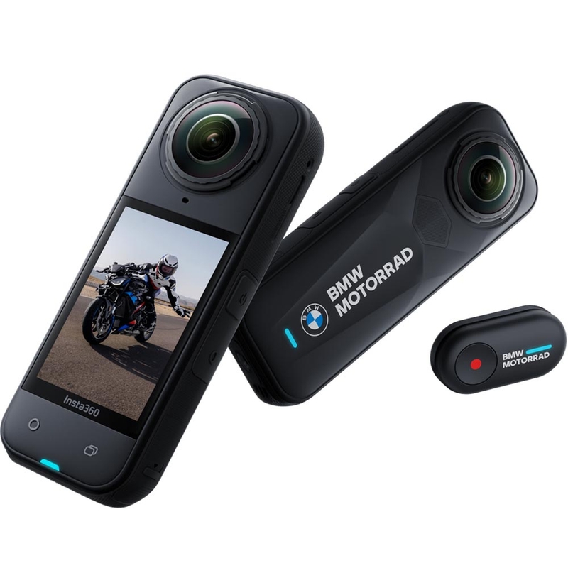 Akcijska kamera Insta360 X5 BMW Motorrad Edition črne barve
