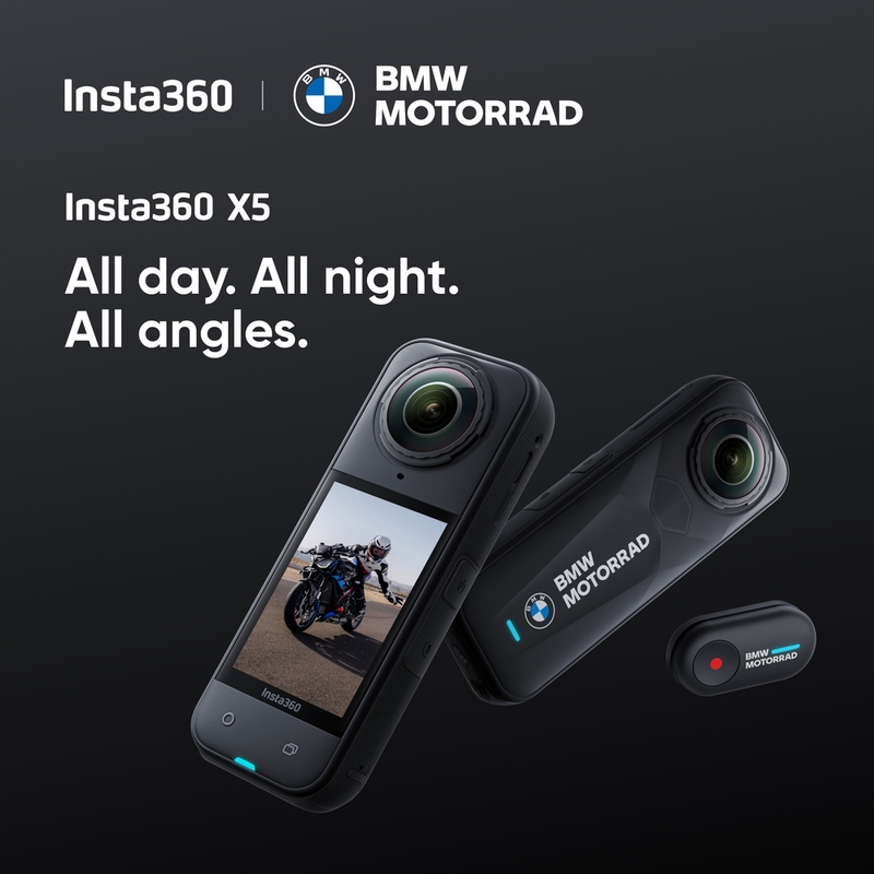 Akcijska kamera Insta360 X5 BMW Motorrad Edition črne barve