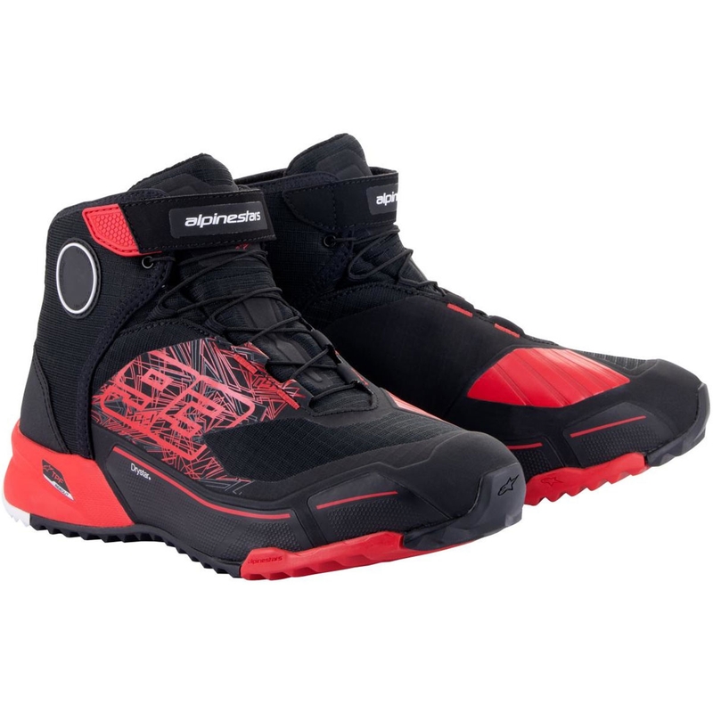 Kolekcija motorističnih škornjev Alpinestars CR-X Drystar MM93 črno-rdeča