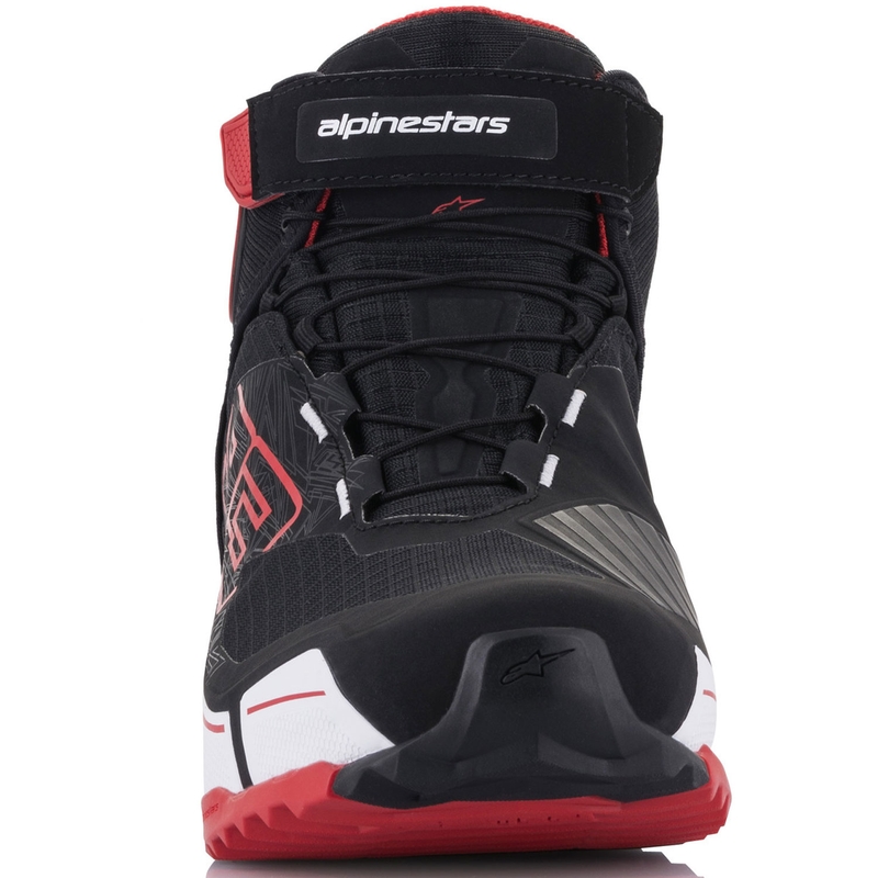 Kolekcija motorističnih škornjev Alpinestars CR-X Drystar MM93 črno-rdeče-bela