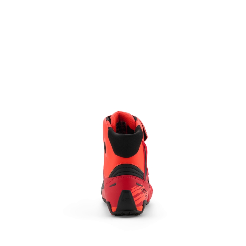 Moto škornji Alpinestars Faster-4 MM93, kolekcija fluo, rdeče-rdeče-črni