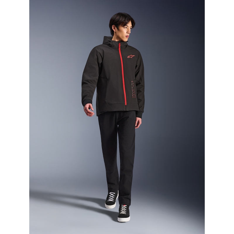 Alpinestars RADIUM TECH HOODIE motoristična jopa črno-rdeča