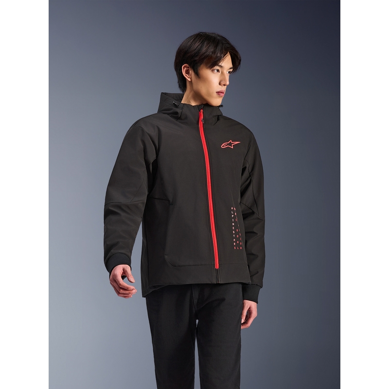 Alpinestars RADIUM TECH HOODIE motoristična jopa črno-rdeča