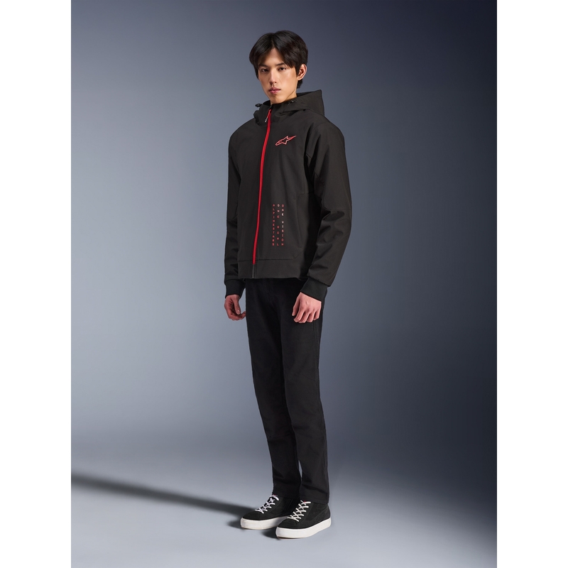 Alpinestars RADIUM TECH HOODIE motoristična jopa črno-rdeča