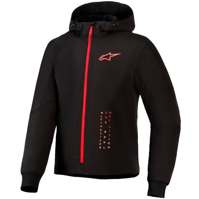 Alpinestars RADIUM TECH HOODIE motoristična jopa črno-rdeča