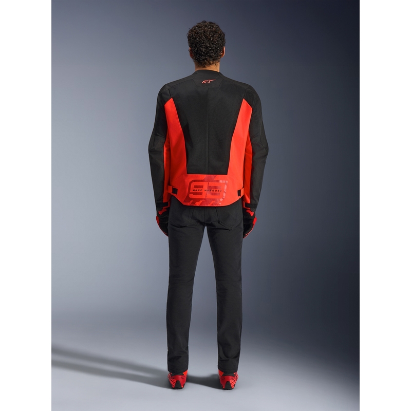 Moto jakna Alpinestars C-1 AIR MM93, fluo kolekcija, rdeče-rdeče-črna