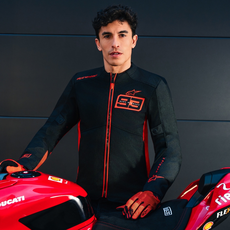 Moto jakna Alpinestars C-1 AIR MM93, fluo kolekcija, rdeče-rdeče-črna