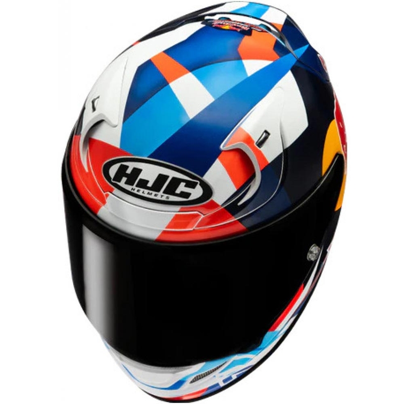 Celoobrazna motoristična čelada HJC RPHA 12 Red Bull Misano GP 2 MC21 modro-belo-rdeča