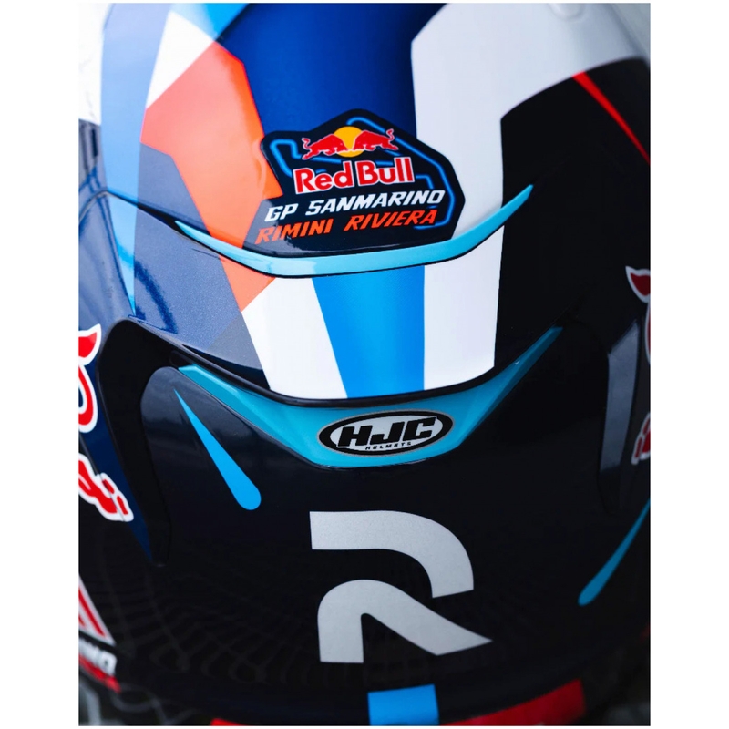 Celoobrazna motoristična čelada HJC RPHA 12 Red Bull Misano GP 2 MC21 modro-belo-rdeča