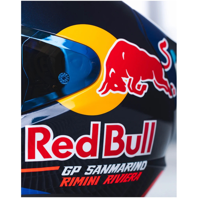 Celoobrazna motoristična čelada HJC RPHA 12 Red Bull Misano GP 2 MC21 modro-belo-rdeča