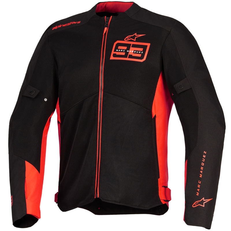 Moto jakna Alpinestars C-1 AIR MM93, fluo kolekcija, rdeče-rdeče-črna