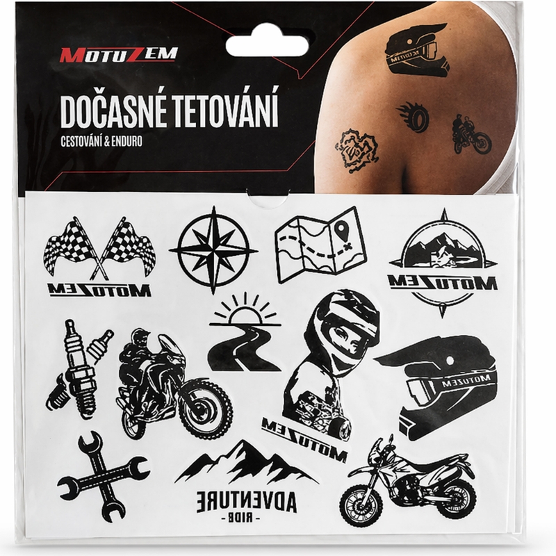Začasne tetovaže MotoZem Potovanja in enduro