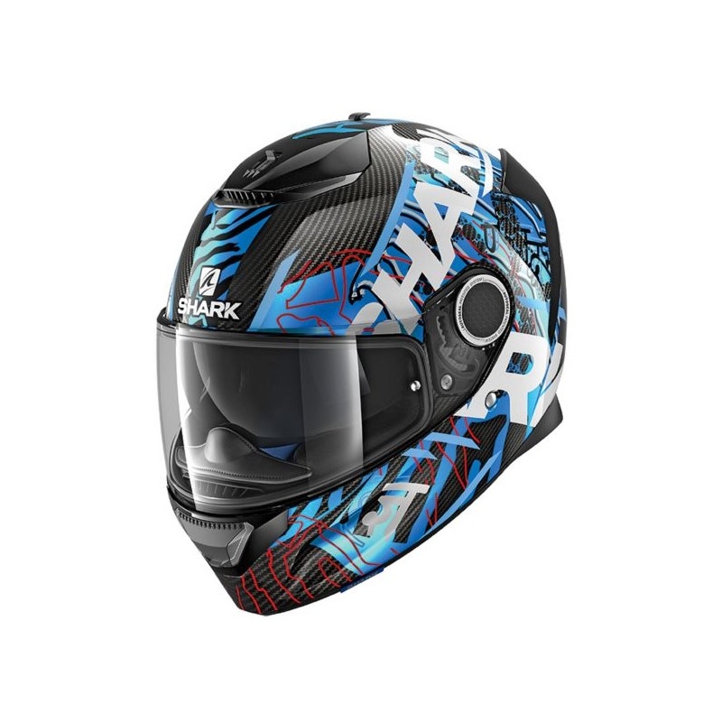 Integralna čelada SHARK SPARTAN CARBON Daksha črno-bela-modra