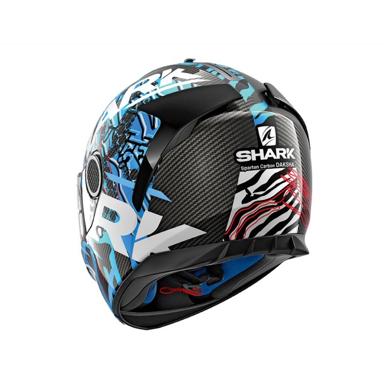 Integralna čelada SHARK SPARTAN CARBON Daksha črno-bela-modra