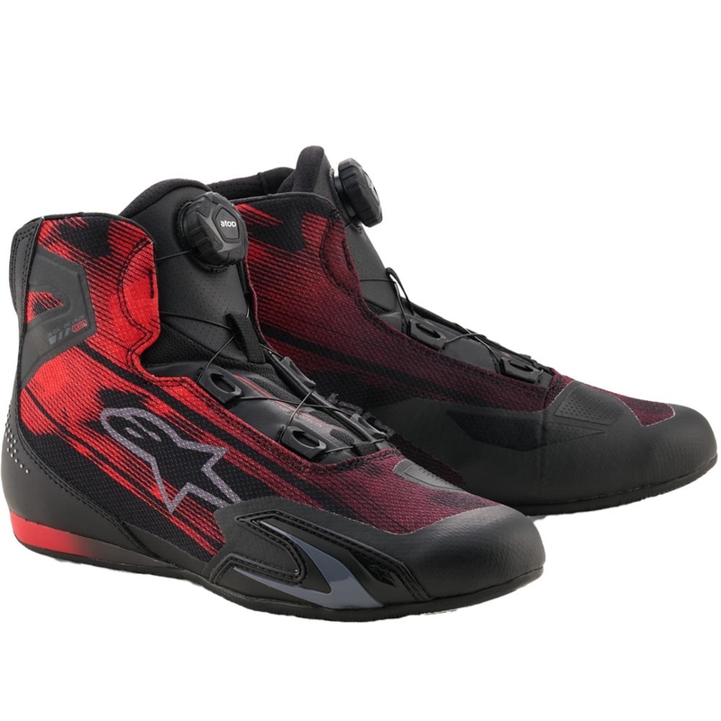 Moto škornji Alpinestars Celer Vented črno-rdeči
