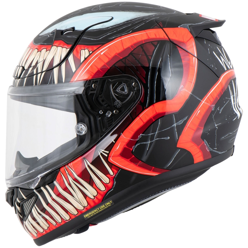 Moto čelada HJC RPHA 12 Venom 3 Marvel s polnim obrazom, črno-rdeča