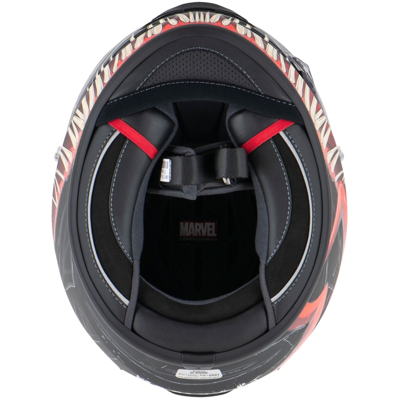 Moto čelada HJC RPHA 12 Venom 3 Marvel s polnim obrazom, črno-rdeča
