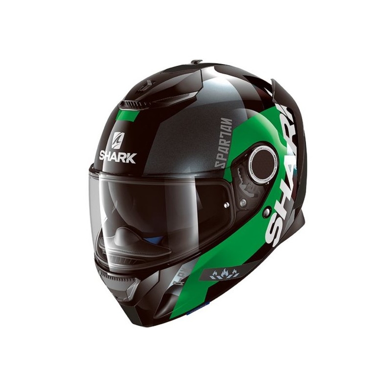 Integralna čelada SHARK SPARTAN Apics black-grey-green razprodaja