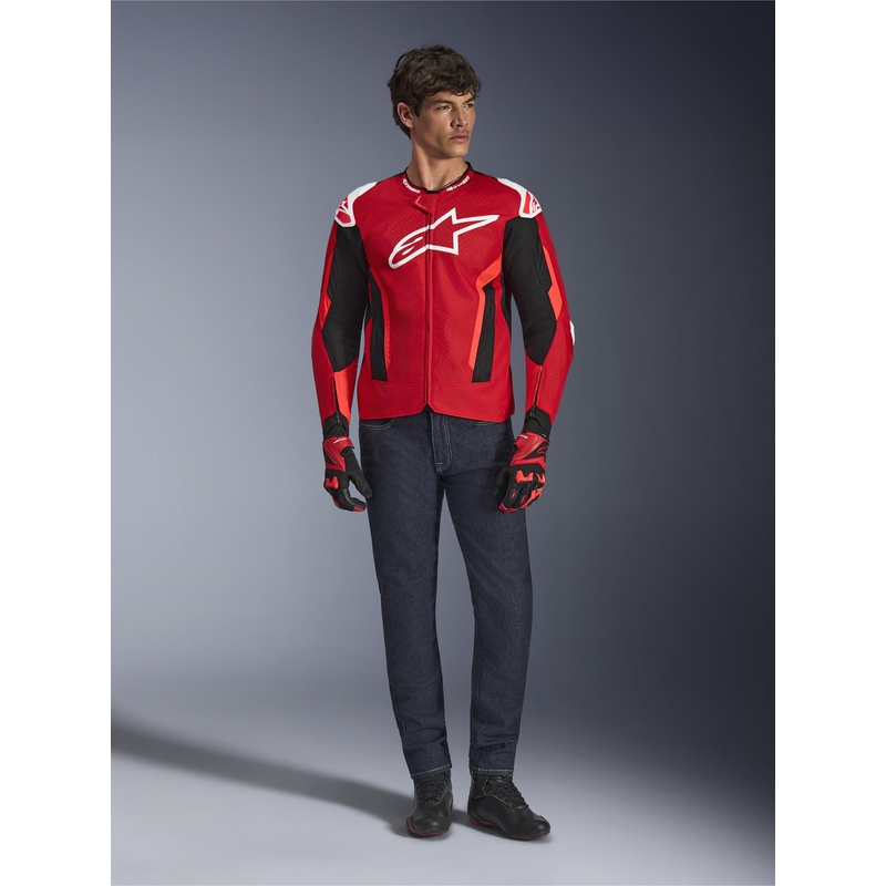 Moto jakna Alpinestars T-GP Air rdeča-fluo rdeča-bela-črna